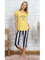 Dámské pyžamo kapri Hello world Dámské pyžamo kapri Hello world
