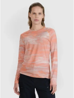 Dámské rychleschnoucí cyklistické tričko s dlouhým rukávem 4F 4FWSS25TFLOF344-70A