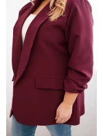 Dámská elegantní bunda Plus Size slivková