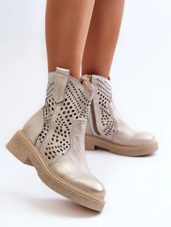 Dámské kůže Díra Botky kovbojka Zlaté Lewski 3305/2