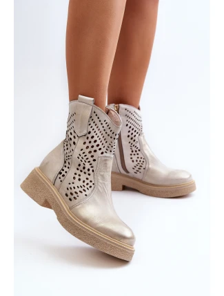 Dámské kůže Díra Botky kovbojka Zlaté Lewski 3305/2