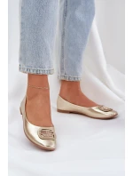 Baleríny Na Ploché Podešvi S Ozdobou Zlaté Ainoria
