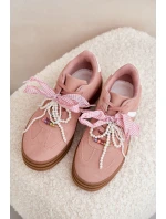 Dámské Tenisky Na Platformě S Ozdobami Růžové Vinness