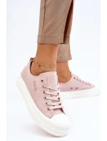 Nízké šněrovací tenisky Big Star LL274970 Nude