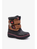 Dětské sněhule na suchý zip Lee Cooper Camel Dětské sněhule na suchý zip Lee Cooper Camel