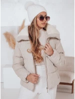 Dámská zimní manšestrová bunda TRENDYGLAM béžová FashionStreet TY4358 Dámská zimní manšestrová bunda TRENDYGLAM béžová FashionStreet TY4358