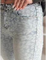 Dámské úzké džínové kalhoty s páskem FELINA modrá FashionStreet UY2474