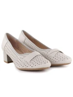 Dámské béžové ažurové lodičky Jezzi 233-12 Dámské béžové ažurové lodičky Jezzi 233-12