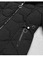 Černá vypasovaná zimní bunda s odepínací kapucí S'West (B8196-1)