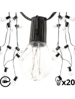 PARTY LIGHT VENKOVNÍ GIRLANDA 20 100LED ŽÁROVEK 5,8M 230V