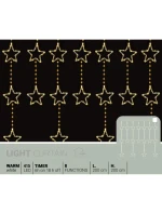 Vánoční stromek světla závěs 200x200 CM 415LED WHITE STARS