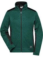 Daiber JN 861 Dámská pracovní pletená fleece bunda - Strong 02.0861 dark green melange/black Daiber JN 861 Dámská pracovní pletená fleece bunda - Strong 02.0861 dark green melange/black