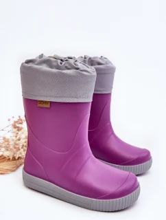 Dětské holinky s vycpávkou Snow Wave Gokids 981 fialové
