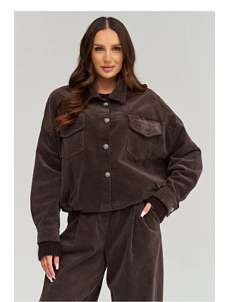 hřejivá kordová bunda model 232013 Makadamia hřejivá kordová bunda model 232013 Makadamia