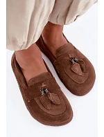 Mokasyny Barefoot z přírodního semiše Zazoo 10220 hnědé Mokasyny Barefoot z přírodního semiše Zazoo 10220 hnědé