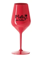 MATKY NA TAHU - červená nerozbitná sklenice na víno 470 ml