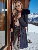 Dámská zimní bunda TRENDNEL s oboustrannou kapucí tmavě modrá FashionStreet TY4590