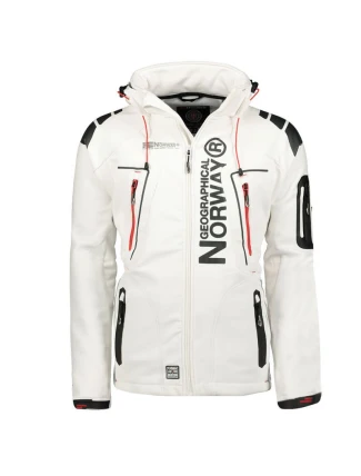 Geographical Norway pánská rychleschnoucí sportovní bunda s kapucí Techno MEN 056 BS3 white (WU1060H/GN) pánské