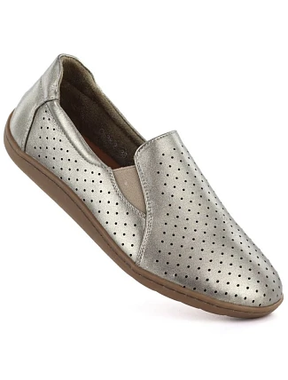 Kožené ažurové barefoot boty zlaté M.Daszynski OL38-2