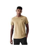Pánské tričko 4F M4484 beige 4FWSS26TTSHM4484 83S pánské Pánské tričko 4F M4484 beige 4FWSS26TTSHM4484 83S pánské