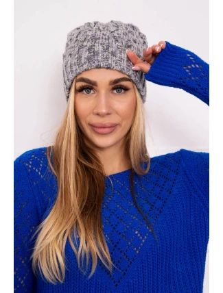 Fleecová čepice Roksana K209 šedá+fialová Fleecová čepice Roksana K209 šedá+fialová