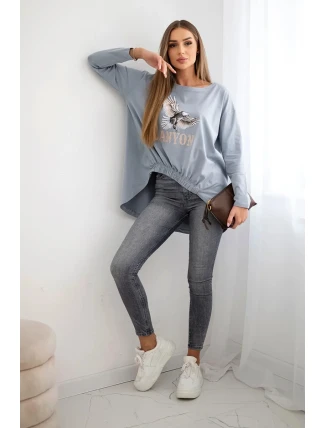 Dámská halenka s orlem a nápisem Canyon šedý