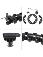 Hula Hop HMS HHW01 se závažím a výstupky černá + pásek BR163 červená v ceně