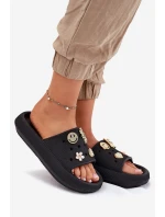 Dámské Pěnové Sandály S Připínáčky Černé Vinceza 76055