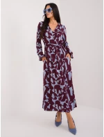 Šaty D73771M30433A vínové Šaty D73771M30433A vínové