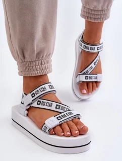 Dámské sandály na platformě Big Star Bílé