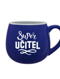 SUPER UČITEL - modrý keramický hrníček 300 ml