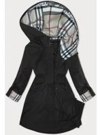 Černá bunda parka s ozdobnou podšívkou BH Forever (BH-2401)