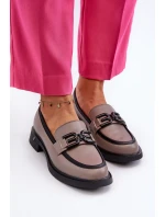 Elegantní dámské kožené mokasíny tmavě béžové Triana Elegantní dámské kožené mokasíny tmavě béžové Triana