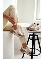 Dámské semišové tenisky Kobbo 66954 béžové