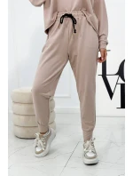 Set 2dílná mikina + kalhoty béžový