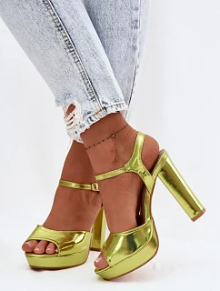 Dámské sandály na vysokém podpatku Neonově zelené Nelissey