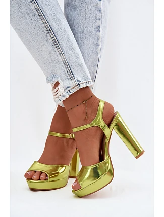 Dámské sandály na vysokém podpatku Neonově zelené Nelissey
