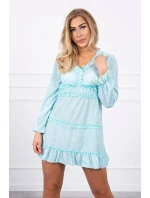 Šaty s ozdobnými volánky mint Šaty s ozdobnými volánky mint