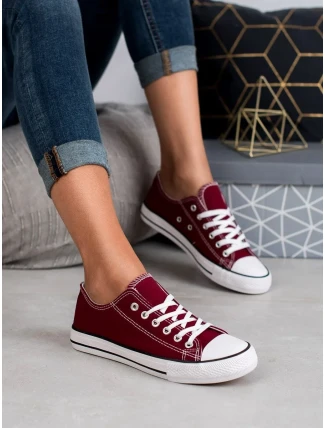 Originální červené dámské tenisky bez podpatku Originální červené dámské tenisky bez podpatku