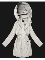 Klasyczna kurtka damska na podszewce Goodlookin jasny beżowy (B2006-46)