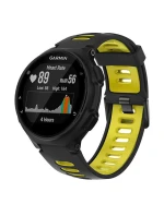 Silikonový řemínek pro Garmin G02 - černožlutý Silikonový řemínek pro Garmin G02 - černožlutý