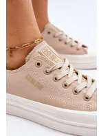Nízké šněrovací tenisky Big Star LL274969 Béžové