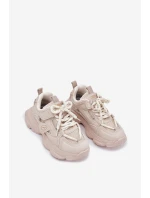 Dětské tenisky na platformě béžové Hanomess