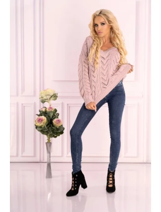 Dámský svetr Manesa sv.růžový - Merribel