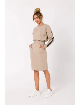 Dámská sukně M728 béžová - Moe Dámská sukně M728 béžová - Moe