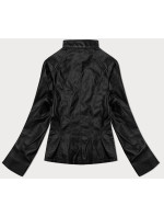 Černá dámská bunda ramoneska se stojáčkem J Style (11Z8132)