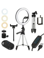 MACLEAN 10" LED12W SELFIE KRUHOVÉ SVĚTLO SE STATIVEM MCE610