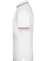 Daiber JN 728 Pánské piqué polo s kontrastní légou 02.0728 white/red