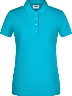 Daiber 8009 Dámské piqué polo z bio bavlny 02.8009 turquoise
