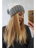 Paris fleecová čepice K212 bílá+šedá